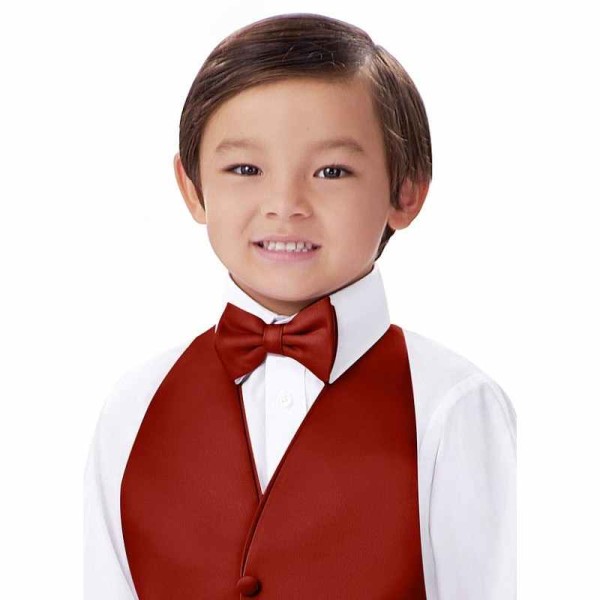Gentlemen's Collection Boy's Matte Satin pre-tied bow tie