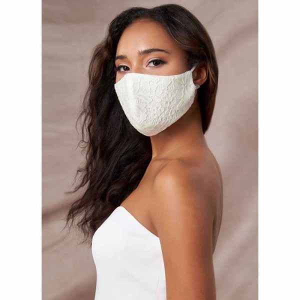 Parsindex Non-Medical Ivory Lace Reusable Face Mask