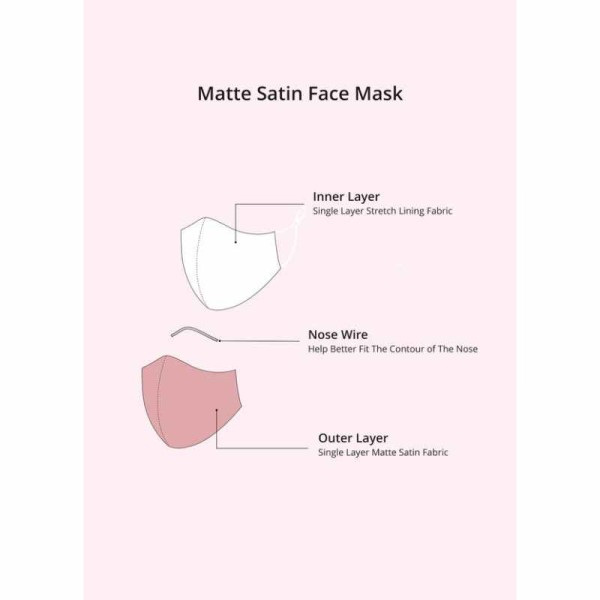 Updated Non-Medical Matte Satin Reusable Face Mask