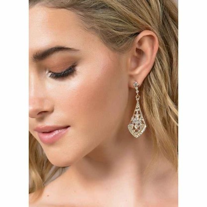 Charming Rhinestone Drop Earrings