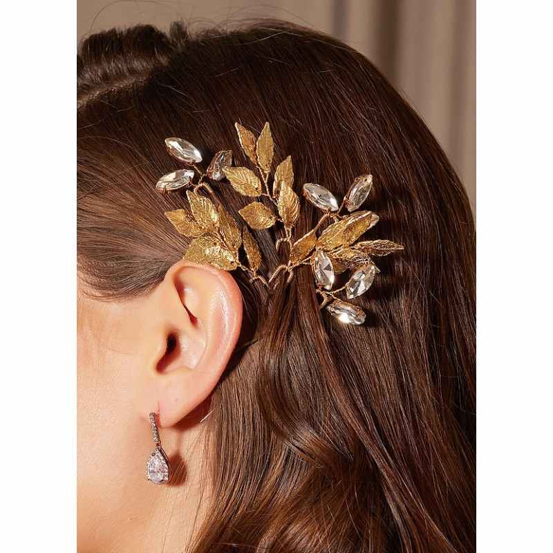Dainty Leaf Hairpins Set