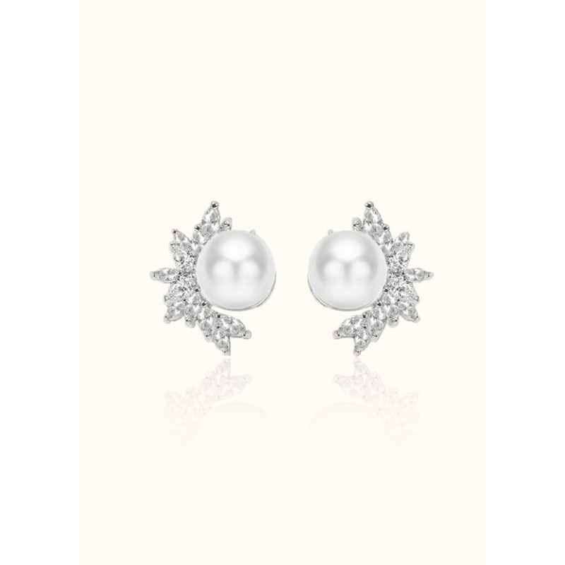 Elle Crystal and Pearl Statement Earrings