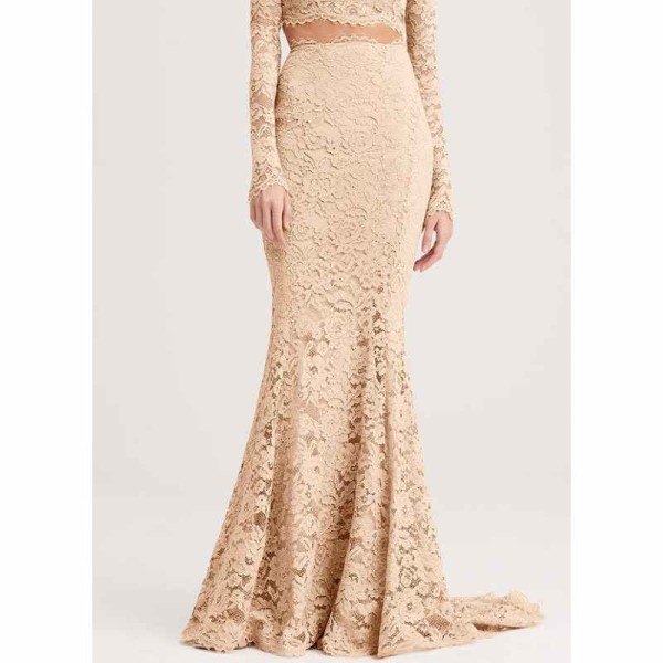 PT101 5 Pnina Tornai Signature Lace Fit-and-flare Skirt