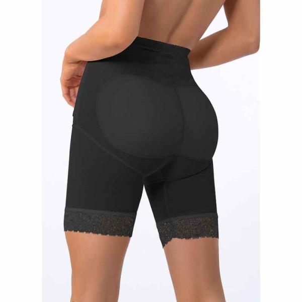 High Waisted Mid Thigh Padded Butt Shaper with Tummy Control