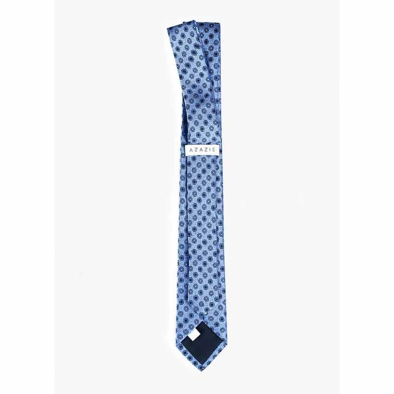 Men's Blue Geometric Skinny Tie