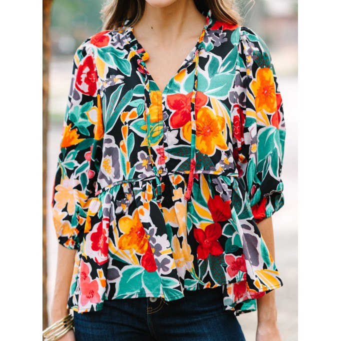 Women's Casual Floral Shirt