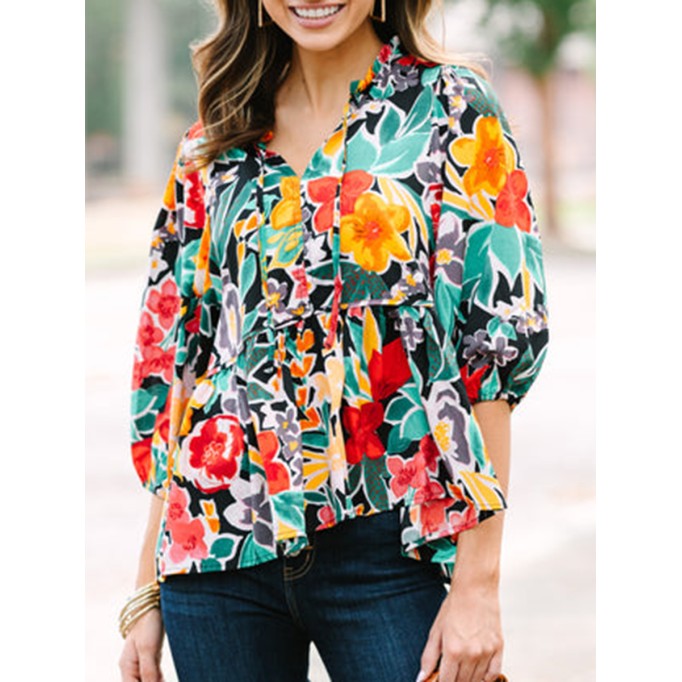 Women's Casual Floral Shirt