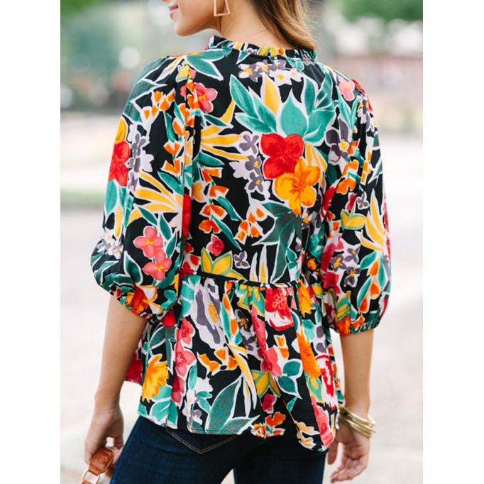 Women's Casual Floral Shirt